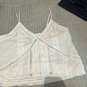 Brand new white linen top